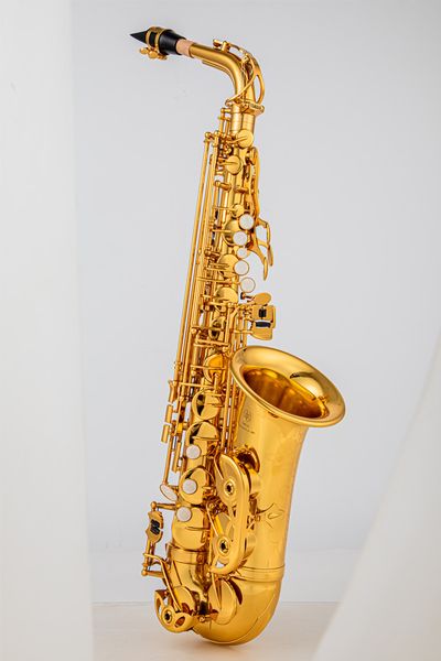 Japón nuevo 380 saxofón Alto mi electroforesis plana instrumento Musical profesional chapado en oro con estuche envío gratis