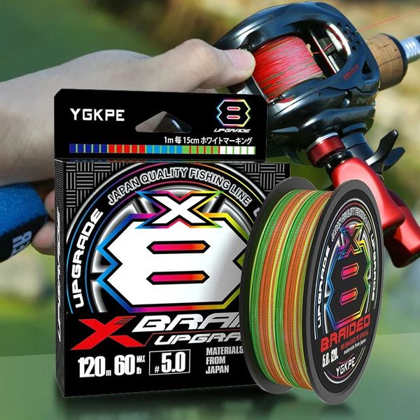 Japon Original Gsoul 8x ligne Multifilament 8 brins ligne de pêche tressée 14LB-80LB ligne de pêche tressée multicolore 200 m 240315