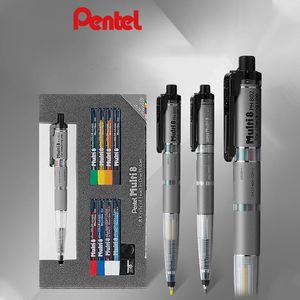 Japan Pentel Pencil Lead Holder en Lead Set Multi 8 Set Automatic Knock Type Colered Pencils voor Designer Artist On The Go 240422