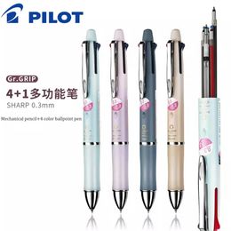 Japan PILOT Dr.Grip Multifunctionele pen Vijf-in-één Macaron Limited Balpen Vulpotlood Kantooraccessoires Briefpapier 240105