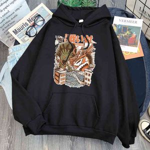 Japan Ramen Wave Print Hoodie Sweatshirt Man Casual Losse Harajuku Streetwear Hooded Heren Mode Anime Cartoon Black Sweatshirt H1227