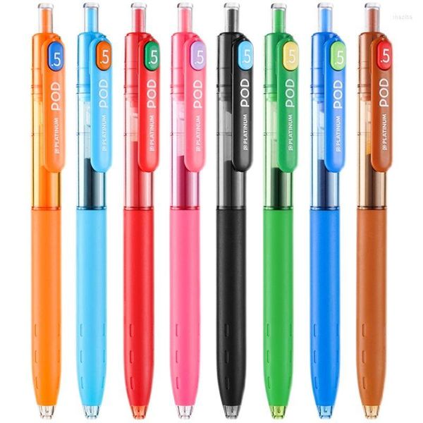 Japon stylo Gel rétractable PLATINUM 0.5mm recharge peut être remplacé POD papeterie à base d'eau pour fournitures scolaires Kawaii
