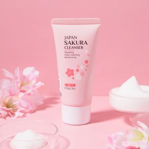 Gentle Sakura Face Cleanser - Deep Pore Shrinking, Oil Control, Blackhead Remover, Moisturizing Skin Care