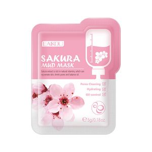 Japón Sakura Máscara facial Barro 5g Piel Limpia Círculo oscuro Hidratar Máscaras de arcilla facial