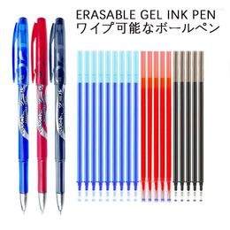 Japan Briefpapier 0.5mm Uitwisbare Gel Pen Set Transparant Magisch Blauw Rood Zwart Inkt Bal Vullingen Voor School Kantoor Schrijven gift