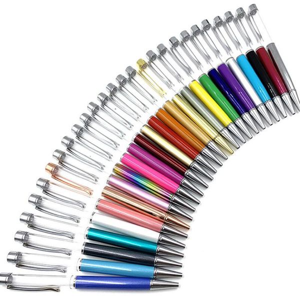 Japan Briefpapier Kerstcadeaus Lege Drijvende Glitter DIY Pen Kids Gedroogde Bloem Kleine Shell Wulk Crystal Pen Balpennen LX7663