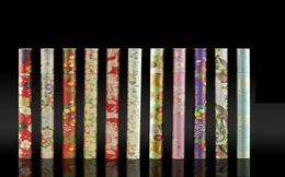 Tube d'encens en papier de Style japonais, baril d'encens épais coloré, petite boîte de rangement pour bâton de Joss de 10g, fait à la main QW96876805549