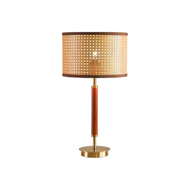 Lampe de table de style japonais luxe créatif unique abat-jour en rotin lumière de table 30cm largeur 58cm hauteur pour hôtel maison salon chambre chevet salle à manger décor