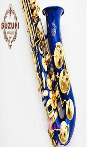 Japan Suzuki Brand New saxophone E Flat Alto SAXOPHONE BLEU DE haute qualité avec cas d'instruments de musique professionnels 4462466