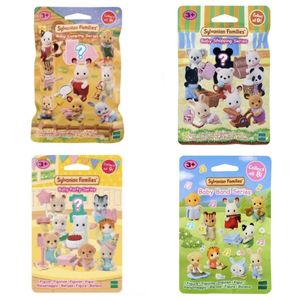 Japón Familias Sylvanian Caja ciega Kawaii Camping Vestida Doll Up Lindo Anime Figrues Room adornos juguetes para niñas Regalos de cumpleaños 240407