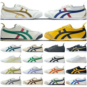 Japon Tiger Birch Baskets Mexique Off 66 Femmes Hommes Designers Chaussures de toile de style de vie 66 Baskets basses rouges jaunes beiges mocassins à enfiler mode verte