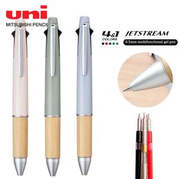 Japan Uni Jetstream Gel Pen Oak Grip Limited Color Multifunctioneel 5 in 1 Vulpotlood Balpen MSXE5-2000B Briefpapier 240119