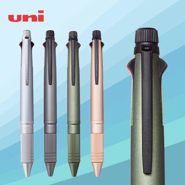 Japan Uni Jetsstream Metal 5 in 1 Ballpoint Pen / Mécanical Crayon MSXE5-2000A Centre de gravité bas 0,5 mm Business Elegant 240416