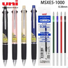 Japon UNI JETSTREAM stylo multifonction quatre couleurs stylo à bille MSXE5-1000 Anti Fatigue lisse 0.38mm fournitures scolaires 240122