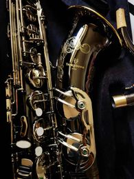 Japon Yanagis W037 Saxophone ténor promotionnel gratuit Noir Nickel Argent Clé Alliage Sax Laiton Instrument de musique avec étui Embouchure