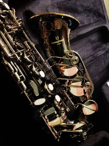 Japon Yanagis W037 Saxophone Alto promotionnel Noir Bois Argent clé Alliage Alto Sax Laiton Instrument de musique avec étui Embouchure