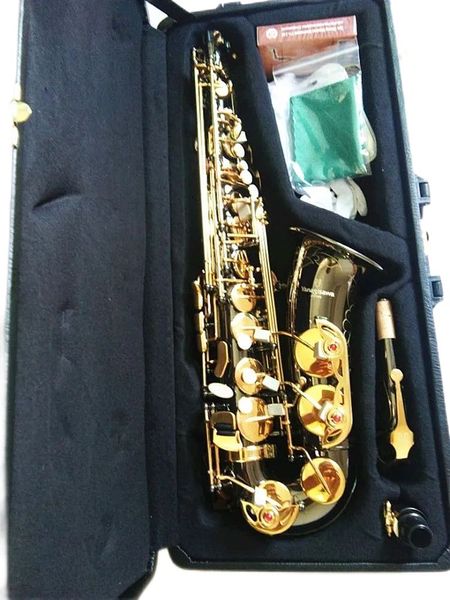 Japón Yanagisa A 991 Saxofón alto Juego Profesional Negro Níquel Oro Llave Saxo Instrumentos musicales muy hermosos Imagen real Cajas duras Envío gratis