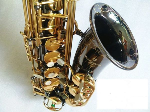 Japón Yanagisa A-991 Alto Saxofon Play Professional Black Nickel Gold Key Key Instrumentos musicales muy hermosos Imagen real Cajas duras Envío gratis