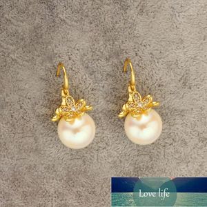 Boucles d'oreilles japonaises et coréennes en forme de petite fleur incrustée de perles colorées, personnalisées et capricieuses, boucles d'oreilles élégantes en perles de haute qualité pour femmes