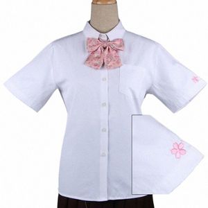 Japanse En Koreaanse Witte Korte Mouw Schooluniform T-shirt Roze Afdrukken Middelbare School JK Uniform Top Matrozenpakje Voor meisjes e7Dc #