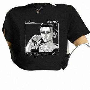 Japonais Anime Attack Titan Final Seas 4 Eren Yeager T-shirt Hommes Femmes Fi Casual Manches Courtes Grande Taille Unisexe T-shirt I2QB #