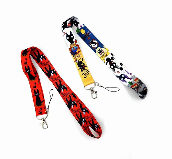 Servicio de entrega de Kiki Lanyard de anime japonés para el soporte de la tarjeta de la tarjeta de la correa del cuello llave Cadena de la llave del titular de la llave Accesorios de llaves Regalo de vacaciones