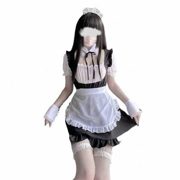 Disfraces de cosplay de anime japonés Traje de mucama de alta calidad Apr Dr. Lencería sexy Uniforme de escenario Coffee Girl Juego de rol baby doll 132p #