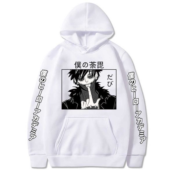 Anime japonais dabi boku no mon héros académi un sweat à sweat unisexe cool dessin animé sad boy imprimé streetwear mode surdimensionné surdimensionné y0804