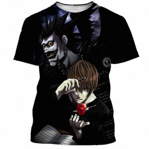 Japonais Anime Death Note 3D T-shirt imprimé Hommes Femmes Fi Casual Harajuku Style T-shirts Streetwear Hip Hop Hommes Vêtements l4Bh #