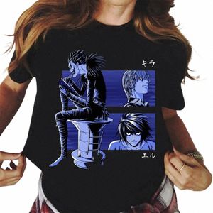Camiseta con estampado gráfico de Anime japonés Death Note para hombre y mujer, camiseta informal de moda Harajuku de manga corta de talla grande, camiseta Unisex L-4XL