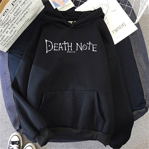 Japonais Anime Death Note Sweat À Capuche Hommes Polaire Sweat Sudadera Ryuk Shinigami À Capuche Harajuku Kawaii Sportswear Manga Hoodies 220402