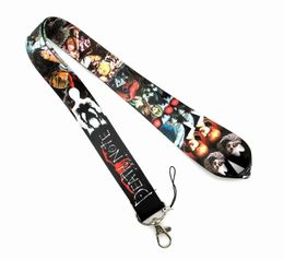 Anime japonais Death Note lanière pour sac portefeuille porte-clés carte d'identité couverture Pass étudiant porte-Badge porte-clés cou sangles accessoires