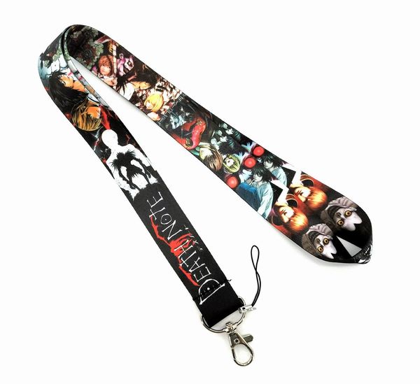 Anime japonais Death Note lanière pour sac portefeuille porte-clés carte d'identité couverture Pass étudiant porte-Badge porte-clés cou sangles accessoires