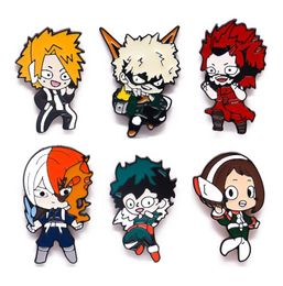 Japanse anime -emailpennen Midoriya Izuku mijn held broche kleding rapelbadge cartoon pin cadeau voor fans vriend hele5620654