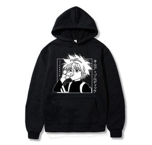 Anime japonais drôle killua yeux killua hxh hoodies 2020 hiver japon style x sweats sweats streetwear for woming13215007