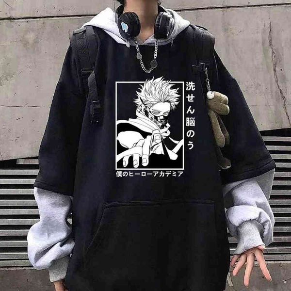Sweat à capuche japonais Anime My Hero Academia Shinso Hitoshi, vêtements Manga, Streetwear à capuche H1227