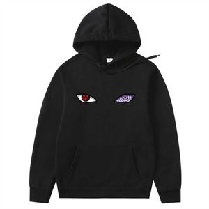 Sudaderas con capucha de Anime japonés Uchiha Uzumaki Hatake Eyes estampado 2021 nueva llegada pulóver sudadera ropa informal estilo Hip Hop ropa de hombre H0910