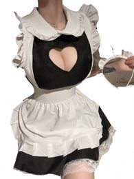 Anime japonés Lolita Maid Uniforme Mujeres Lencería sexy Traje Cosplay Sirviente Babydoll Dr Juego de rol Lindo Show en vivo Z8XR #