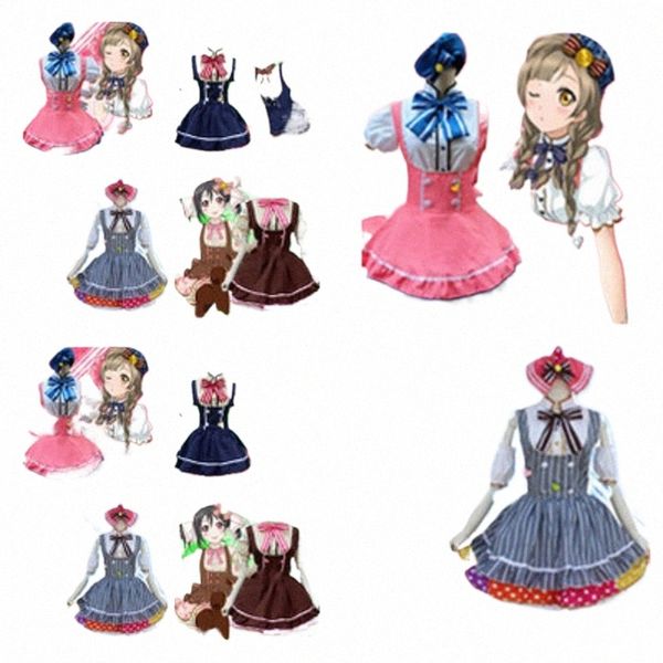 Uniforme de demoiselle d'honneur japonais Anime Love Live Tojo/ Umi/ Eli/ Hanayo/Nico/Rin, Costume de Cosplay Princ Lolita Dr E0T0 #