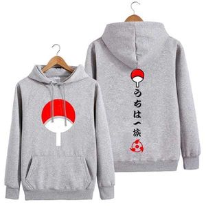 Japanse Anime Manga rond Hooded Sweatshirt Herfst Lange Mouwen Uchiha Sasuke Kleding Oversized Jacket Cool Hoodies Y0809