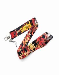 Boutelles de cou anime japonaises Lanyard Car Keychain ID Card Pass Pass Gym Phone Mobile Phone Key Badge Holder Jewelry3242857