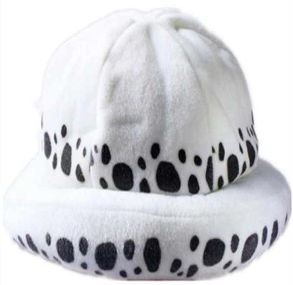 Anime Japanese One Piece Cosplay Costume Hat Trafalgar Law 2 años después Sombreros blancos Costores cálidos y lindos Cosplay Doctor Law Hat8596307