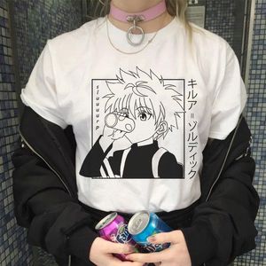 T-shirt dessin animé japonais Kawaii Hunter X T-shirt femmes hauts d'été dessin animé Killua Zoldyck t-shirts à col rond Harajuku