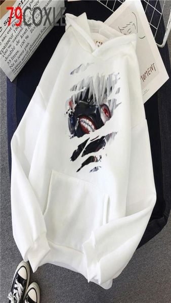 Anime japonés Tokio Ghoul Hoodies Grapy Hoodies Men Kawaii Lounge Use ropa Caricatura Kaneki Ken Streetwear Unisex Sweatss Male X5659040