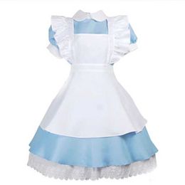 Japanse best verkochte chique meisjes Alice in Wonderland Fantasy Blue Light Tone Lolita meid outfit kostuumjurk mascotte