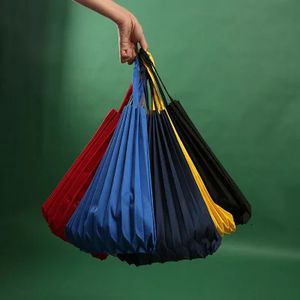 Marque japonaise plissée sac pliable pliable toile Shopping filles froncé épaule fourre-tout adolescent femmes sac à main quotidien 240301