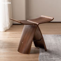 Tabourets de papillon japonais Ottomans Creative Living Wabor Spool Changing Tabar Low Tahe Table Designer Nordic Decor Chair Furniture