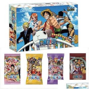 Japanse kaarten één stukken Luffy Zoro Nami Chopper Franky papier collecties kaartspel collectibles Battle kind Gife speelgoed Aa220314 Dr