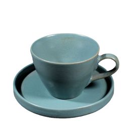 Tazas de cerámica japonesa Taca de café y platillo creativo Simple Pareja de copa de desayuno Beber Cappuccino Latte Taza