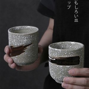 Tasse à thé en céramique japonaise eau rétro sto sont café maison vaisselle de cuisine commerciale LJ200821